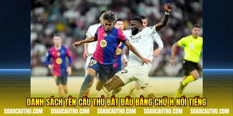 Danh sách tên cầu thủ bắt đầu bằng chữ H nổi tiếng