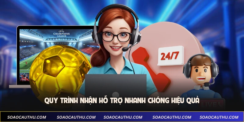Quy trình nhận hỗ trợ nhanh chóng hiệu quả
