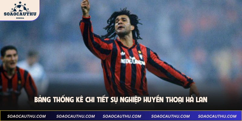 Bảng thống kê chi tiết sự nghiệp huyền thoại Hà Lan